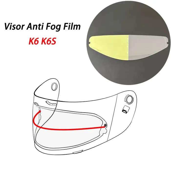 Film de visière de casque antibuée pour AGV K6 K6S