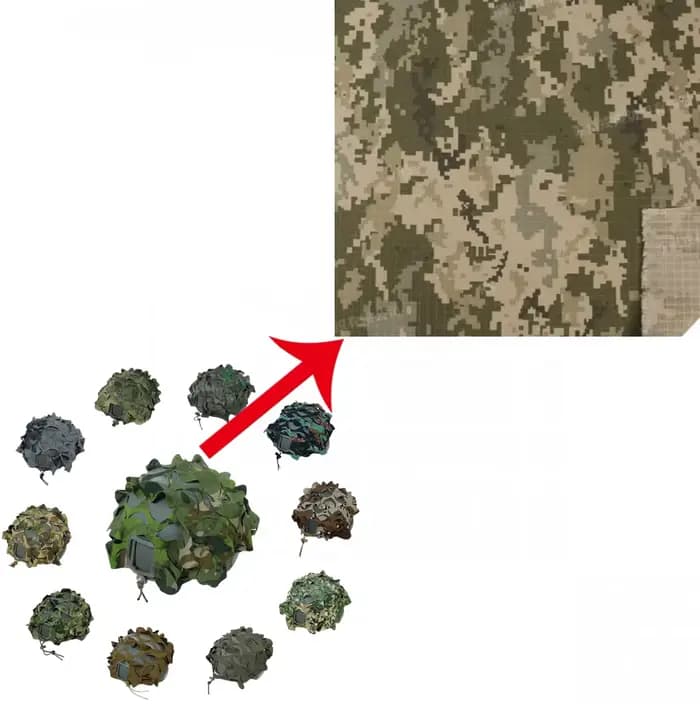 Housse de casque tactique en tissu de camouflage ukrainien mm14, housse en tissu de camouflage