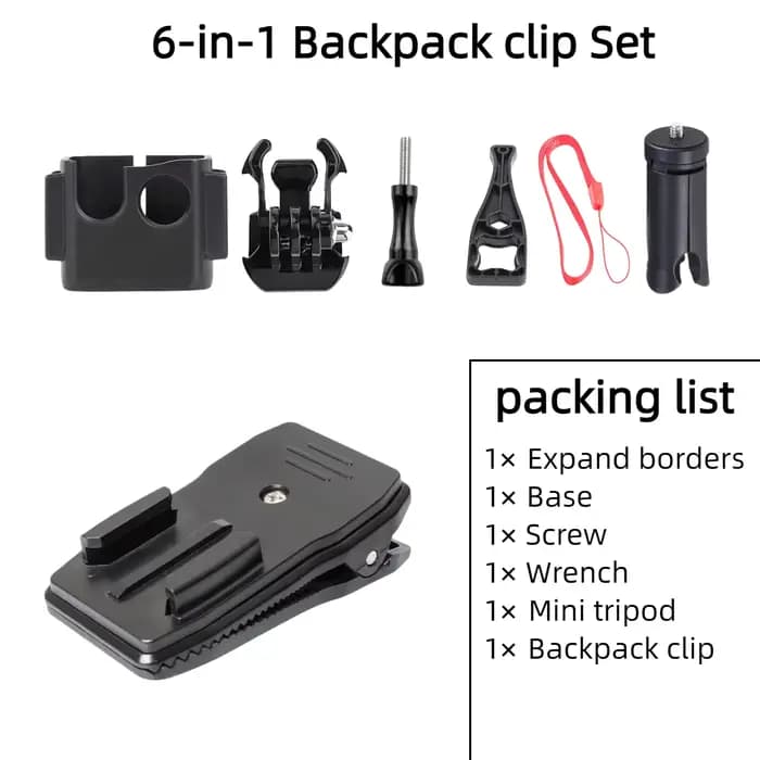 Accessoires pour DJI Pocket 3, clips pour sac à dos, sangles de poitrine, Mini trépieds, accessoires