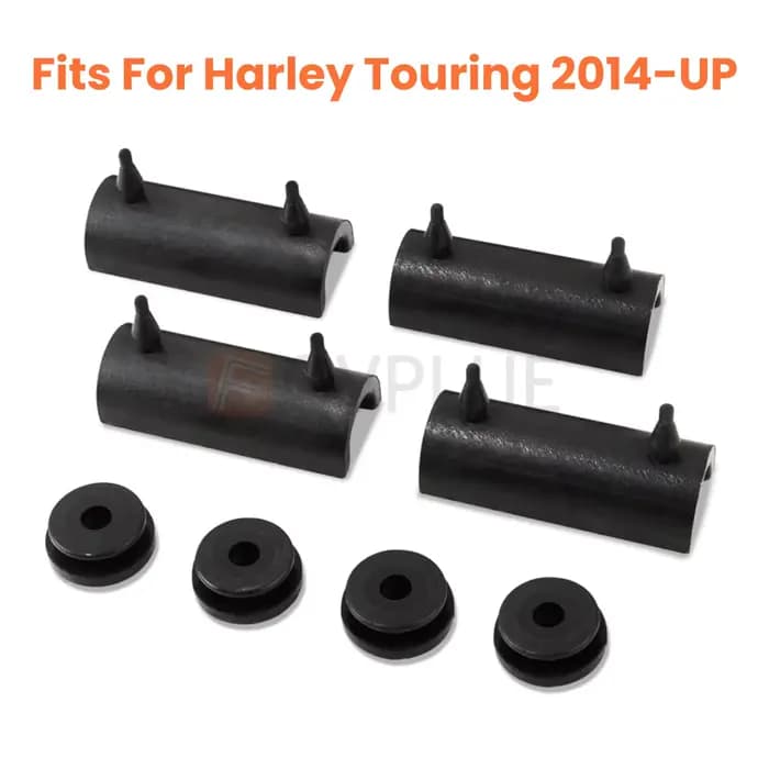 Accessoires pour moto Sac de selle Support en caoutchouc Grommets Kit de coussins pour Harley Tourin