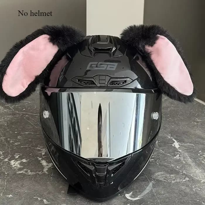 Décoration de casque de Moto, oreilles pliantes, lapin, chat, accessoire de casque de Ski, accessoir