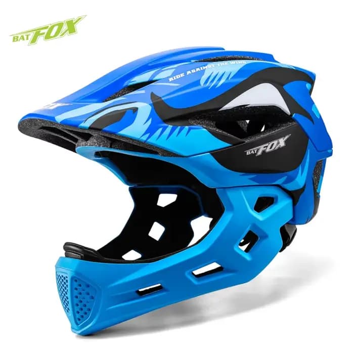 BATFOX vtt casque intégral vélo pour enfants détachable Casco vtt vélo moto sécurité enfant casques