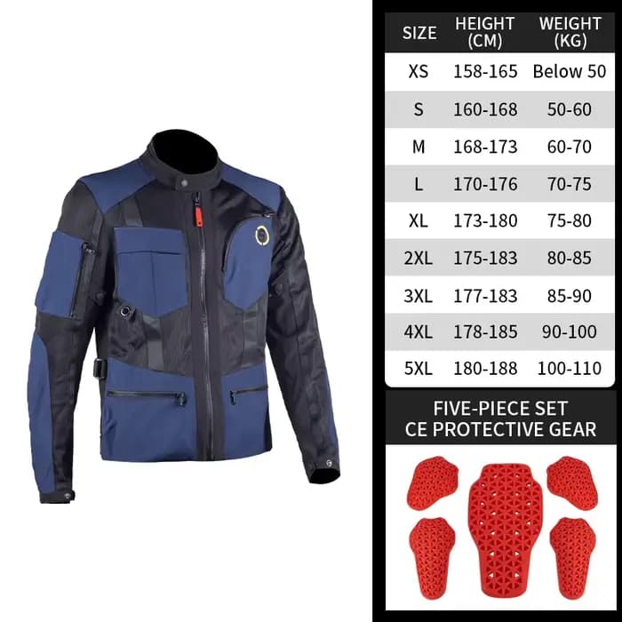 Vêtements de moto pour hommes et femmes SFK printemps-été, veste de moto noire respirante en mesh av