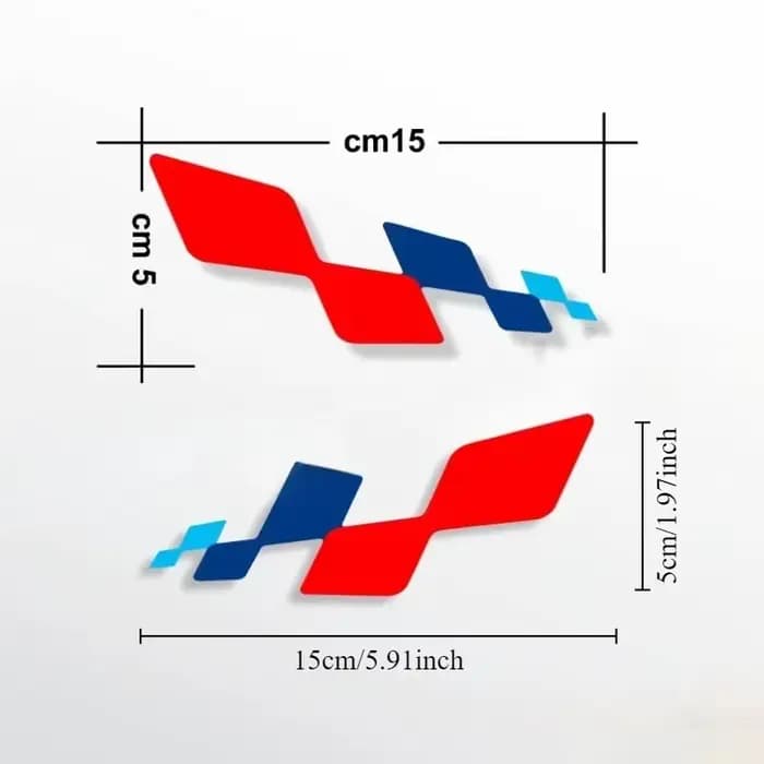 1 paire d'autocollants pour casque de moto, design géométrique créatif, autocollants imperméables po