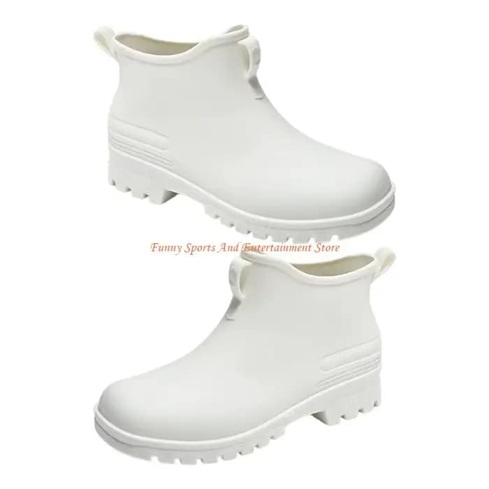 C4DE – bottes d'eau antidérapantes respirantes, chaussures pluie à cheville, chaussures pêche à mode