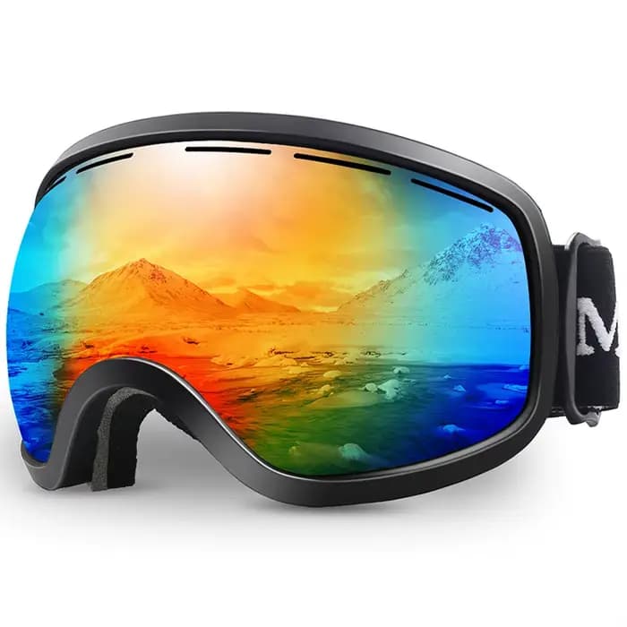 Lunettes de ski, Sports de neige d'hiver avec masque de ski Anti-buée à Double lentille, lunettes de