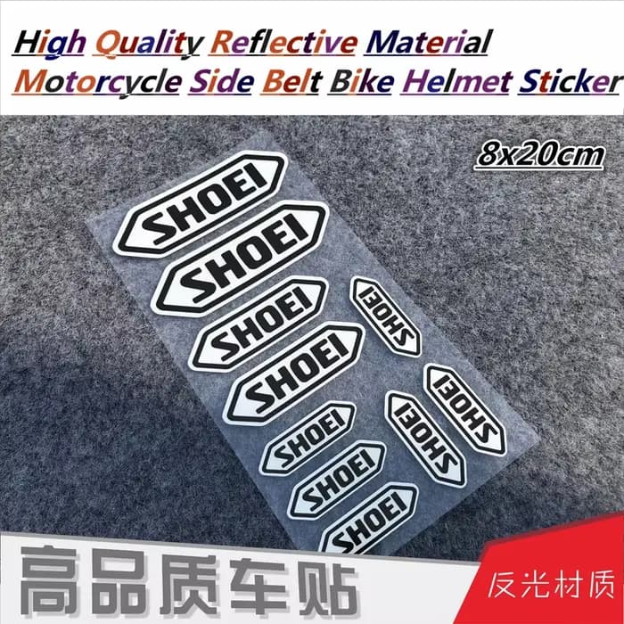 Autocollants décoratifs pour casque de moto, 8cm x 20cm, peuvent être collés avec des autocollants i