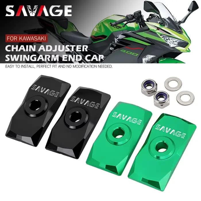Embout de bras oscillant de réglage de chaîne, pour KAWASAKI NINJA 500 400 250/R/SL Z400 Z250 Z300 V