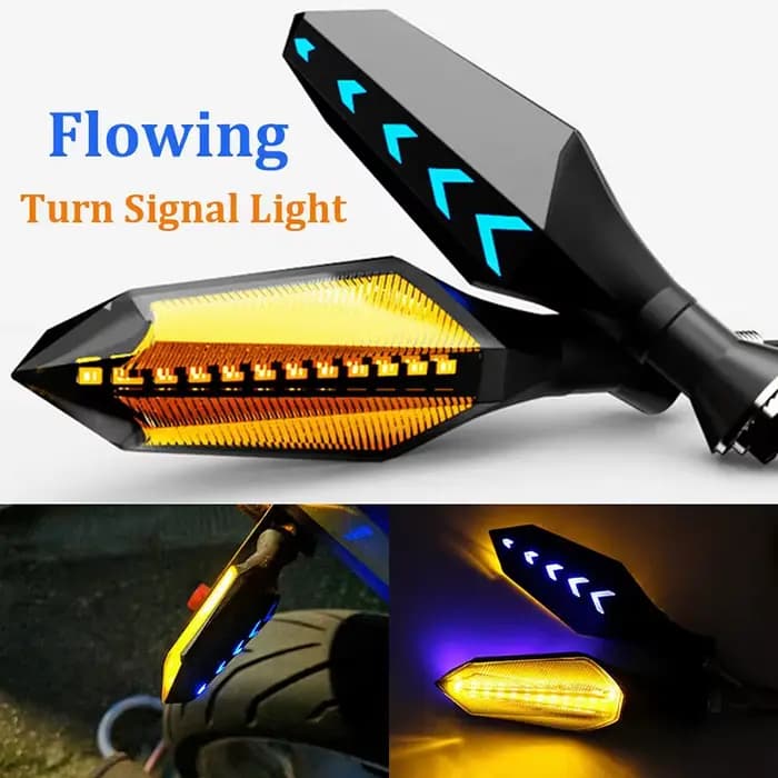 Clignotant LED pour moto, clignotant séquentiel, flash fluide, feux de course ambrés, feu arrière de