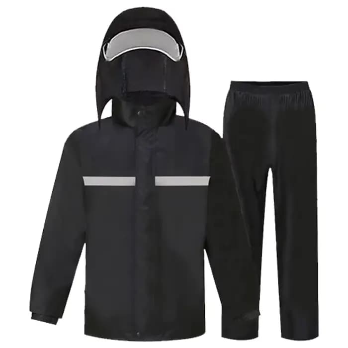 Combinaison imperméable et pantalon de pluie complet pour vélo électrique et moto, conception fendue