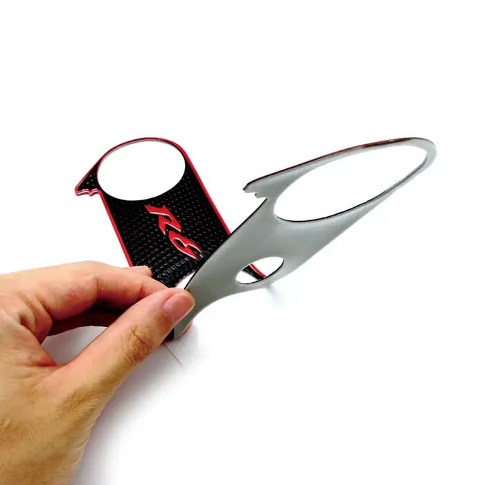 Autocollant de protection en plastique souple pour moto, Triple arbre, pince supérieure, extrémité a