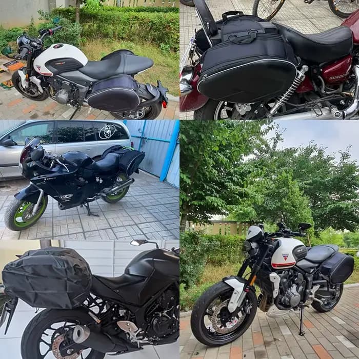 Sacs universels pour sacoches de moto, 2 pièces, sacs de selle pour bagages, fourche de rangement la