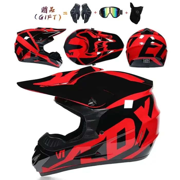 Moto enfant Casque complet enfants casques Motocross tout-terrain Casco Moto tout-terrain lunettes g