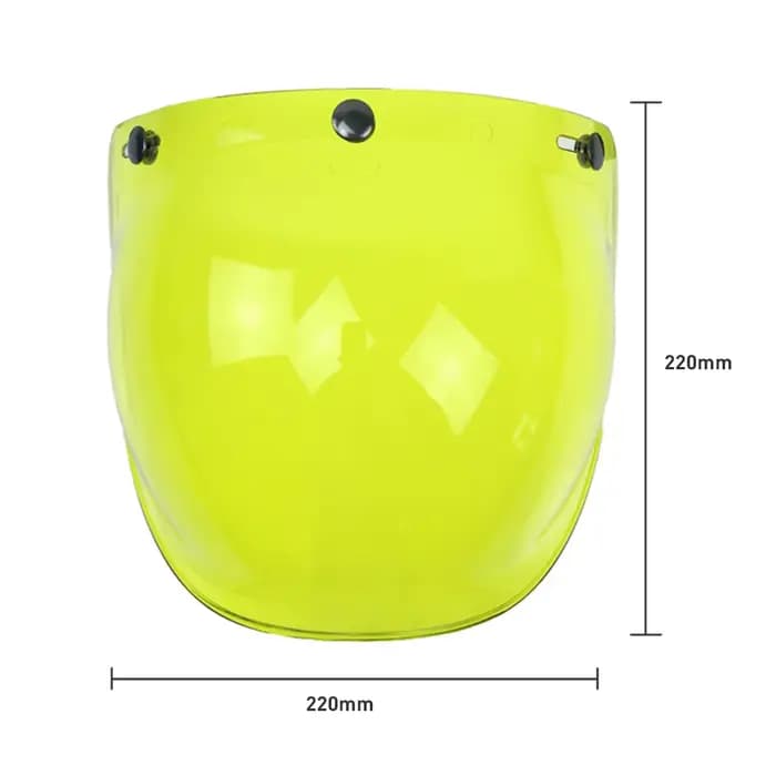 Visière de pare-vent à bulles à 3 boutons pour casque de moto Biltwell Gringo et Bonhike, anti-buée,