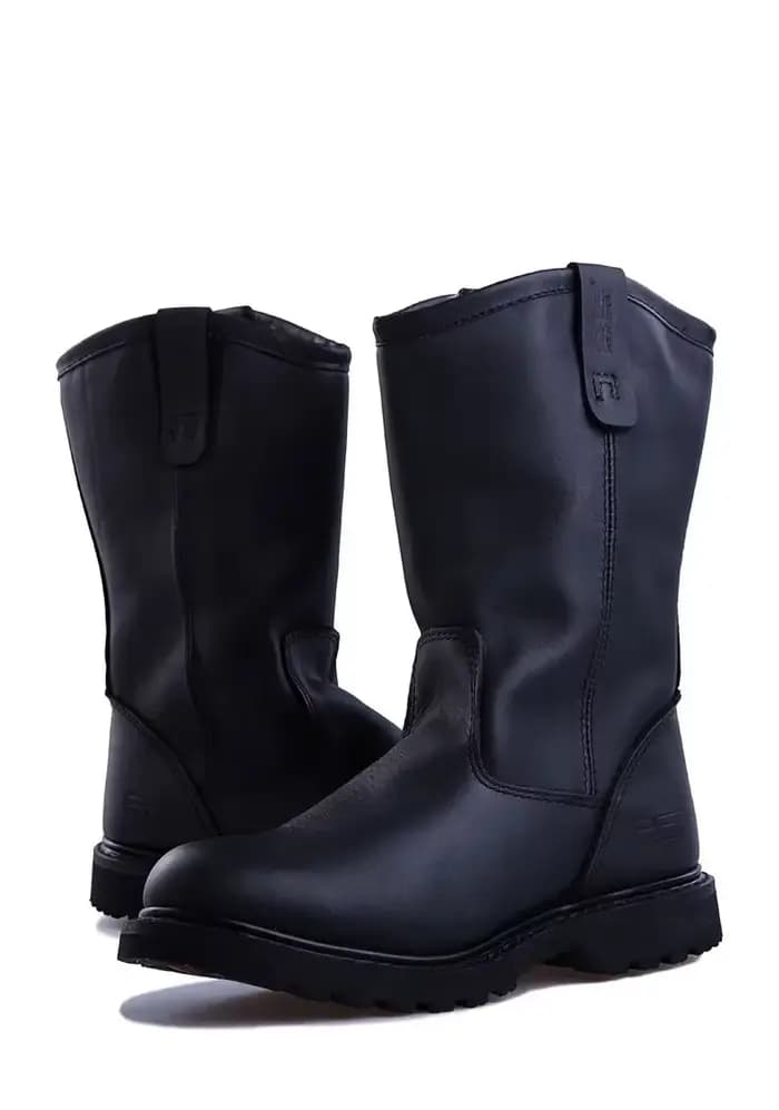 Pf Cow – bottes de moto en cuir véritable pour hommes et femmes, bottes de Cowboy occidentales rétro
