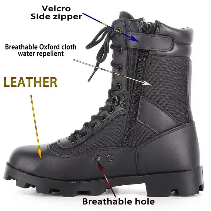 LAHORS ® Cuir homme bottes tactiques Sport chaussures de randonnée en plein air cheville désert Co