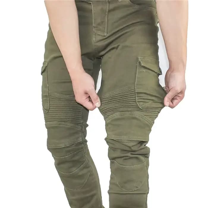 Jean moto pantalons Motocicleta Hombre jean à plumes Version Standard pantalon de conduite en voitur