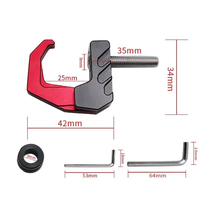 Porte-casque de moto CNC en aluminium