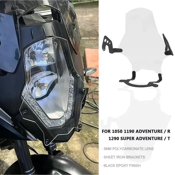 Couvercle de protection des phares de moto