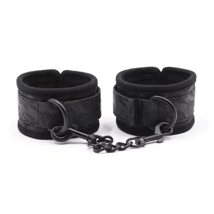 Menottes et attaches de cheville réglables en cuir PU pour jeux érotiques, accessoires de bondage exotiques, jouet sexuel pour adultes