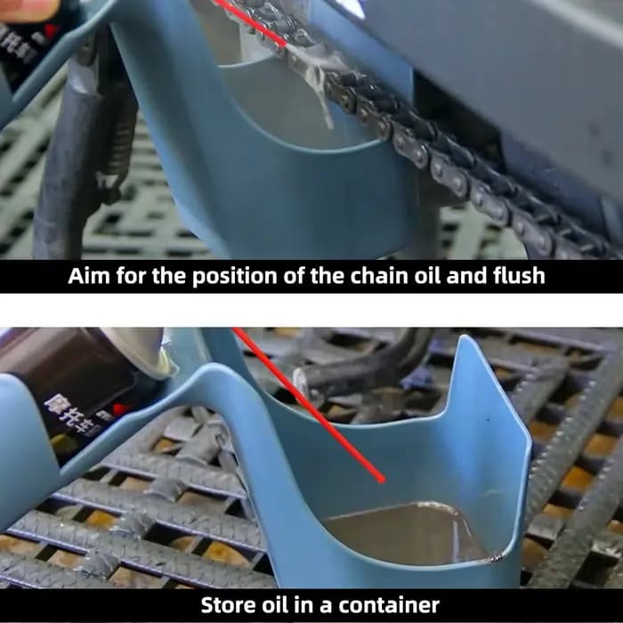 Outil de stockage d'huile pour chaîne de moto