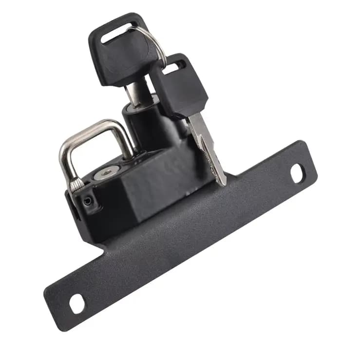 Serrure de casque de moto noire