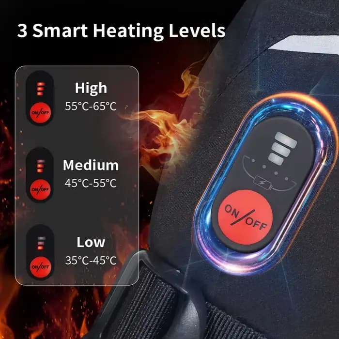 Gants thermiques avec batterie aste pour hommes et femmes