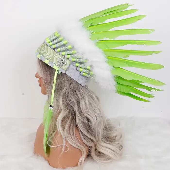 Coiffure en plumes de Style indien à la mode, accessoire de Cosplay de carnaval pour spectacles sur scène et fêtes de carnaval
