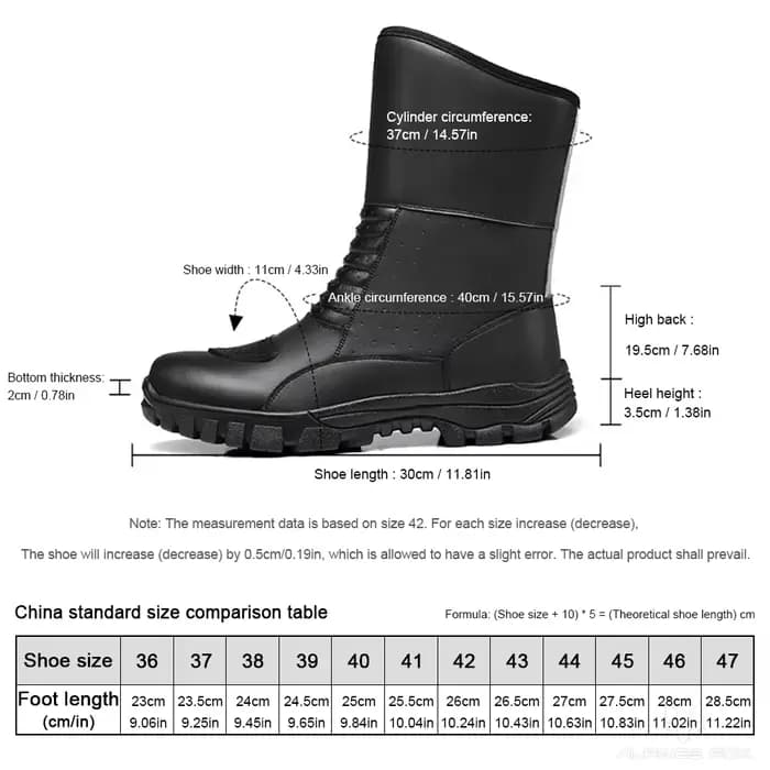 Bottes de moto en cuir imperméables pour hommes