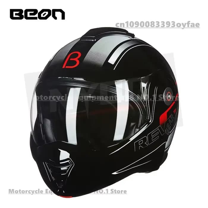 BEON moto arrière rabattable casque