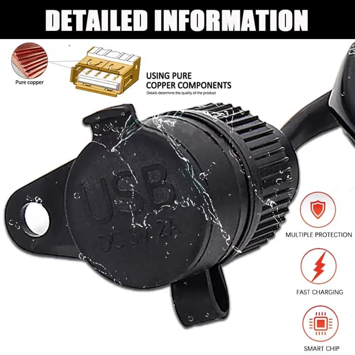 MT07 Nouvelle Moto Double Prise USB Recharge Rapide Téléphone Ipad Électronique de Charge Pour Yamaha MT09 2017-2021