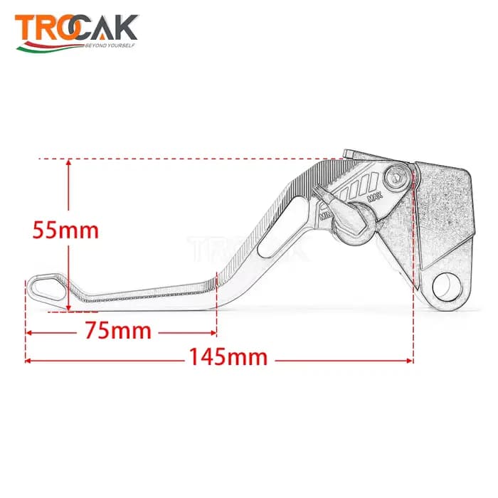 Leviers d'embrayage de frein courts réglables CNC pour moto DucSauMonster