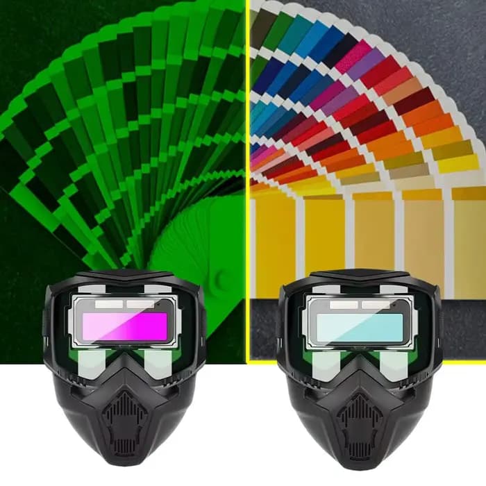 Casque de soudage à changement de lumière automatique monté sur la tête, bande réglable détachable, masque respirant de type divisé
