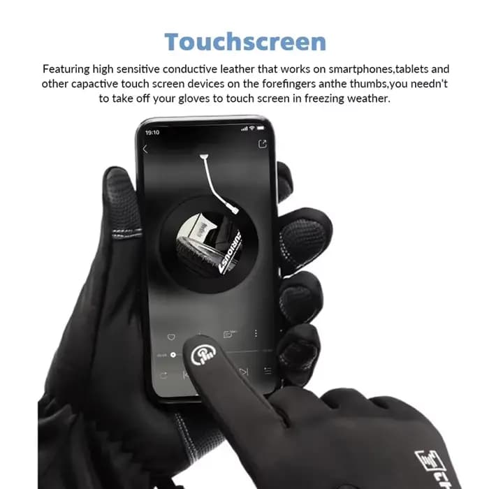 Gants d'hiver imperméables pour écran tactile thermique