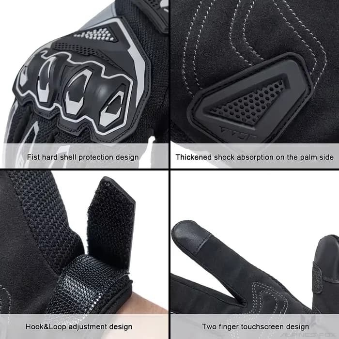 Hommes été nouveau or gants de Moto femmes respirant