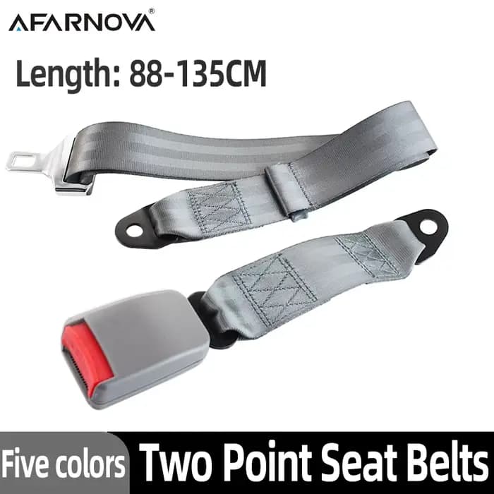 88-135CM universel deux points Simple réglable ceinture de sécurité noir gris voiture véhicule
