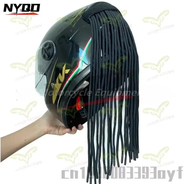 28 tresses décoratives pour casque de moto, style rétro Predator, pour motards
