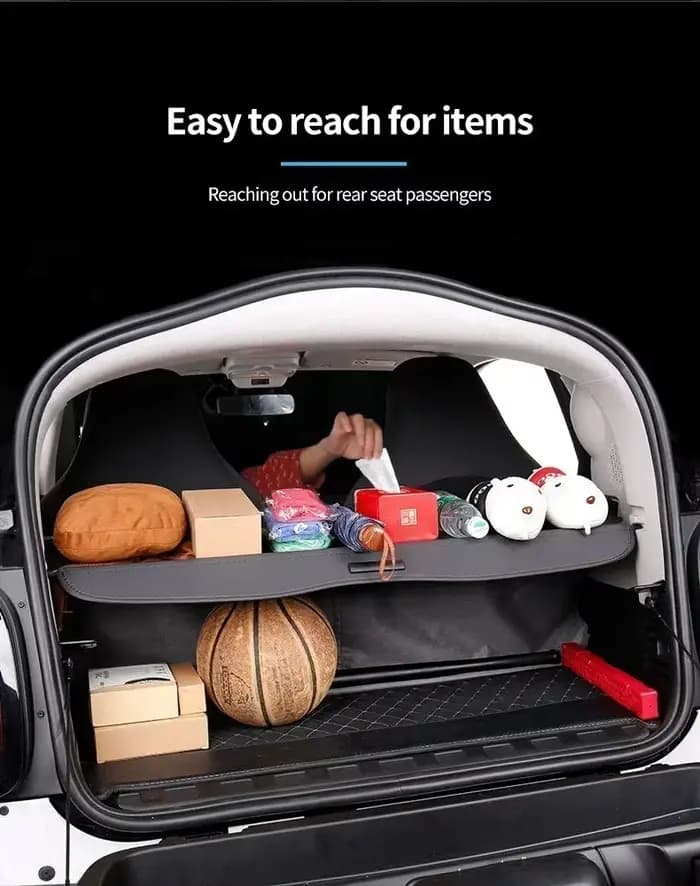 Rangement de bagages arrière rétractable étanche résistant à l'usure