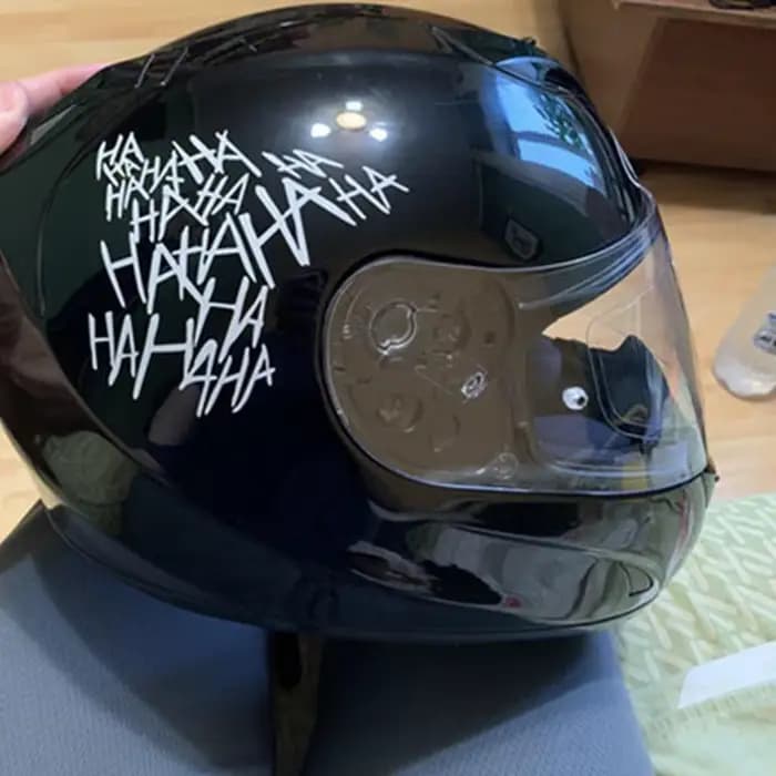 HAHAHA autocollant de casque de moto drôle Joker autocollants de fenêtre de voiture imperméable voiture-style véhicule