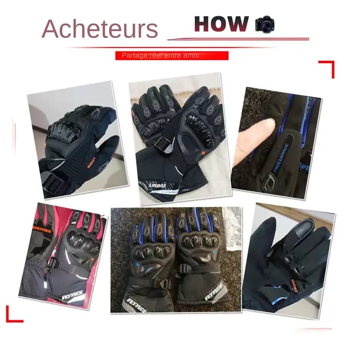 Gant de Moto Imperméable pour Homme