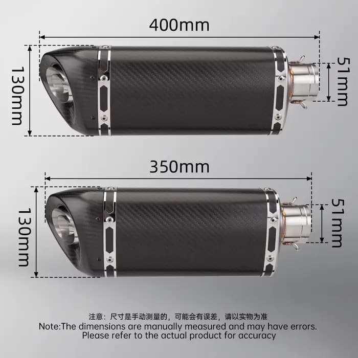 Tuyau avant moto silencieux d'échappement modifié