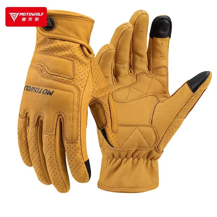 Gants de Moto en cuir pour hommes et femmes