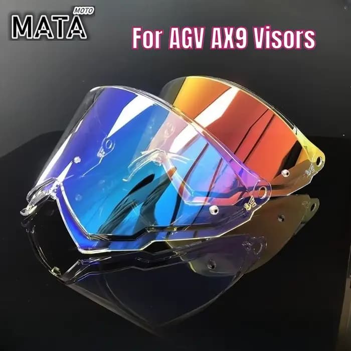 Pour AGV AX9 visières en Fiber de carbone Locomotive casque tout-terrain