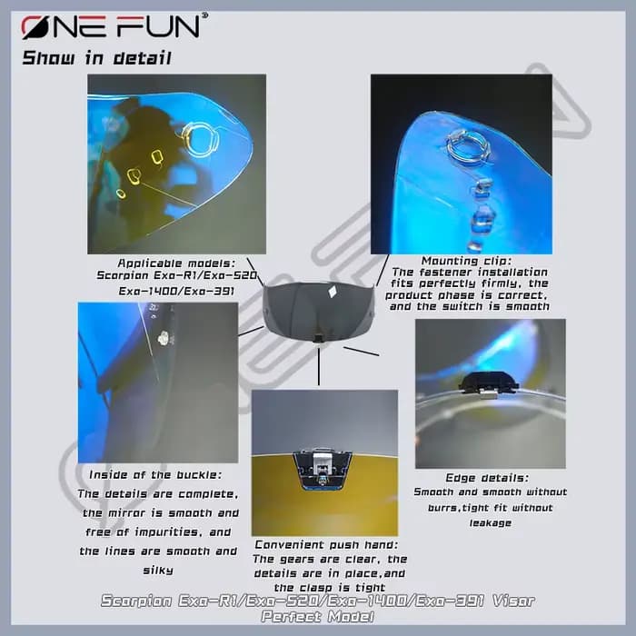 Visière de casque intégral photochromique R420 pour SCORPION