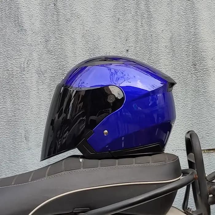 Hommes Moto demi-casques double lentille Scooter