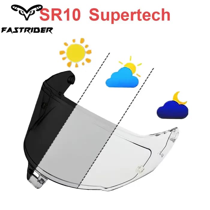 Visière de casque de moto R10 pour casque Alpinestars Supertech R10