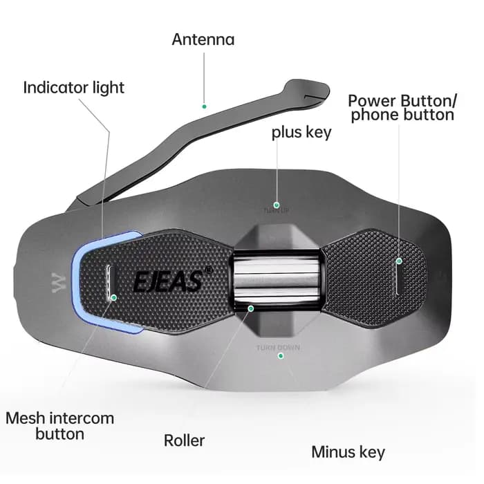 EGuitar-Oreillette Bluetooth pour casque de moto AS X10