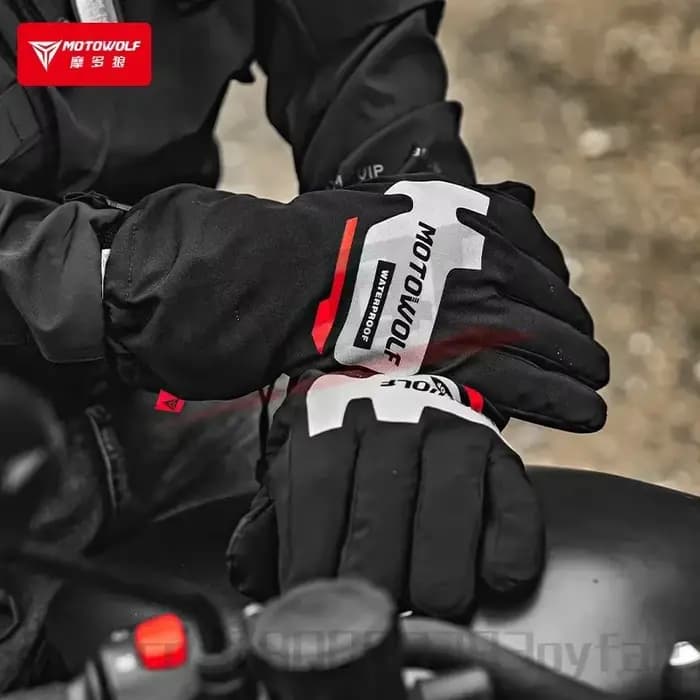 MOTOWOLF gants imperméables équipement de cyclisme lourd pluie à emporter cavalier Tram moto résistant à l'eau écran tactile anti-dérapant