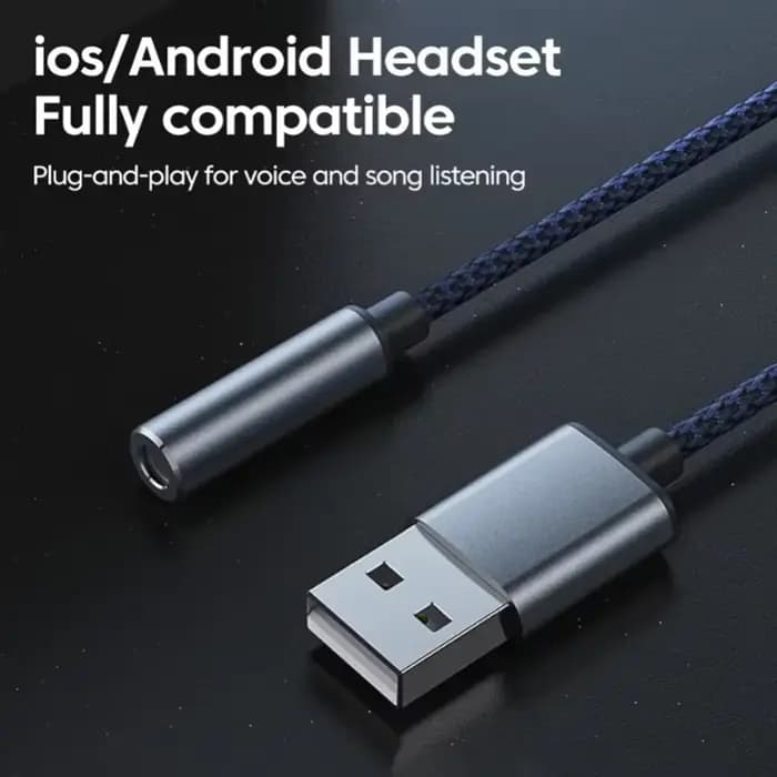 Adaptateur Audio USB vers Jack 3.5mm USB-A vers 3.5mm TRRS adaptateur USB vers prise Audio casque carte son stéréo externe pour ordinateur portable