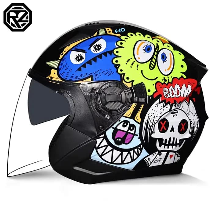 3/4 Casque ouvert Moto 3C Dot approuvé casques de Motocross de haute qualité Cascos Para